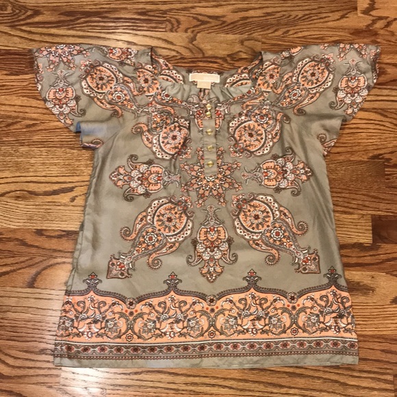 Michael Kors, Silk, flutter sleeve, paisley top - Picture 6 of 9